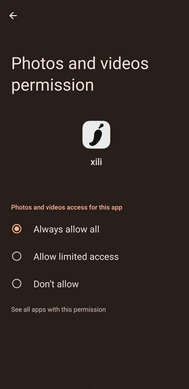 Androidのアクセス許可 手順3：すべて許可する